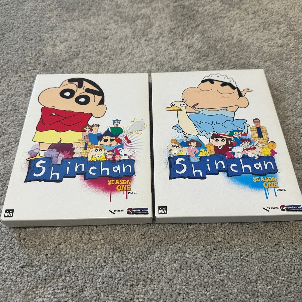 Funimation Shinchan Season 1 Part 1 & 2 DVD complete Set Excellent